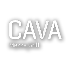 Black and white logo for Cava Mezze Grill