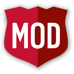 Logo for MOD Pizza, music client of Custom Channels